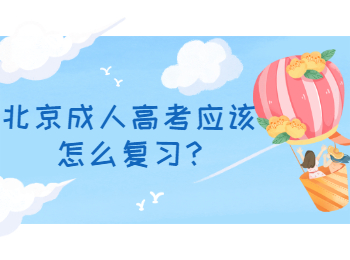 北京成人高考應該怎么復習